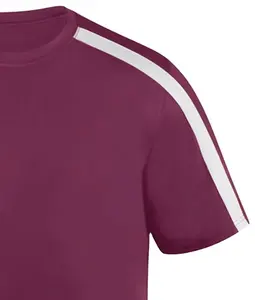 Camiseta de fútbol personalizada, impresión por sublimación, diseño granate, logotipo privado personalizado con servicio OEM, premio de fábrica