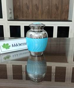 Wholesale Supplier of Top Quality Assorted Colorful Slating Paw Print Pet Cremation <b>Urn</b> Metal Funeral <b>Urn</b> - Product Image 3