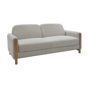 Modern Minimalist Fabric <b>Sofa</b> with Solid <b>Wood</b> <b>Frame</b> Comfortable 2-Seater L-Shape Ergonomic Upholstered Furniture Padded Arms - Product Image 5