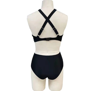 Venta al por mayor de ropa de playa personalizada de las mujeres de lujo bikini traje de baño de dos piezas ropa de baño con el logotipo - Product Image 2