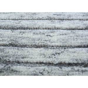 Zuri Hand Knotted Wool <b>Rugs</b> Grey Black Striped <b>Boho</b> Style Rectangle AKWL-1123 for Home Living Room Hallway Abstract Room Carpet - Product Image 3