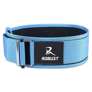 Professional Breathable Lightweight <b>Nylon</b> & Neoprene Weightlifting Belt for Unisex Gym Workout Back Support <b>Hook</b> Loop Closure - Product Image 6