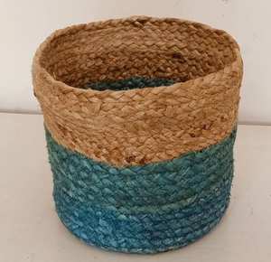 High Quality Blue <b>Round</b> Cane <b>Basket</b> Set Fruit Wicker Storage and Decorative Gift <b>Baskets</b> for House Use for Clothing - Product Image 3