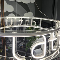 Écriture de texte personnalisée Plafonnier LED Lustre néon Bar Moderne Restaurant Suspendu Enseigne néon LED personnalisée