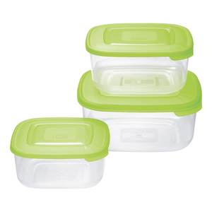 Tontarelli Family Food <b>Storage</b> Set of 3 Green 904063781A 950ml 1.5lt 2.5lt Food <b>Containers</b> - Product Image 1