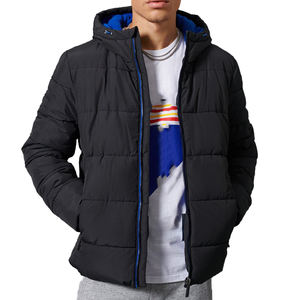 Veste matelassée à capuche en duvet rembourrée sur mesure pour homme, style sport, grande taille, col montant en laine, fermeture éclair, livraison DDP - Product Image 1