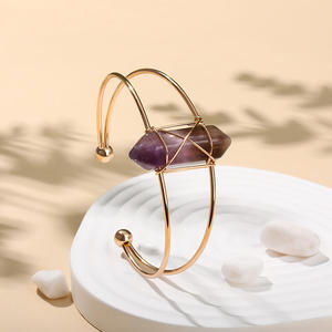 Jeulia Soothing Power Hexagonal Natural Amethyst <b>Bangle</b> <b>Bracelet</b> - Product Image 6