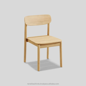 Chaise de restaurant en teck massif, design moderne, dimensions 49x54x80, convient à divers événements - Product Image 2