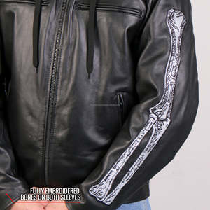 Boomletcorp เสื้อหนังแท้สำหรับขี่มอเตอร์ไซค์, เสื้อแจ็กเก็ตหนังแท้กันน้ำเสื้อขี่มอเตอร์ไซค์ - Product Image 2