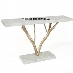 Mesa de Centro de Metal y Aluminio con Logotipo Personalizado, Nueva Tendencia, Acabado Dorado Antiguo de Alta Calidad, Decoración para el Hogar - Product Image 5