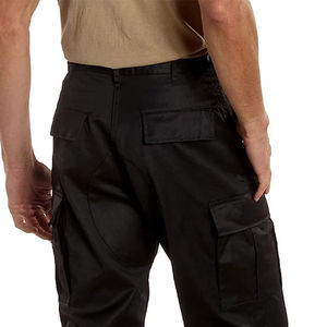 Pantalones Cargo de hombre tejidos de color sólido de material personalizado para servicio informal/OEM pantalones Cargo de hombre con múltiples bolsillos y cintura elástica - Product Image 6