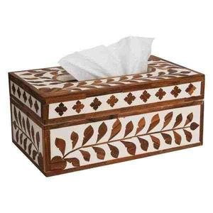 Artisanat fait à la main Nouvelle conception Boîte de papier de soie incrusté d'os Meilleure qualité pour la meilleure vente Fabricant fait à la main par tradebit - Product Image 3