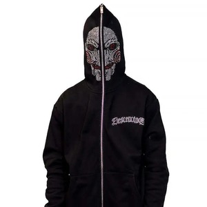 Cotton/<b>Polyester</b> <b>Hoodies</b> Blank Plain Men 450gsm Plus Size Pullover Summer Quick Dry with Embroidery Printed Logo - Product Image 4