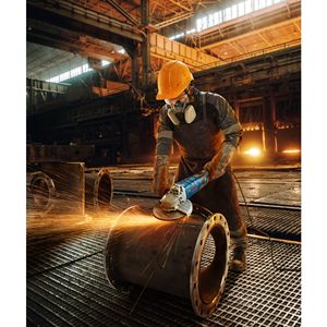 Meuleuse d'angle professionnelle filaire 2800W avec contrôle anti-recul, frein à pédale et déclencheur, compatible avec dispositif d'aspiration pour polissage 220V - Product Image 3