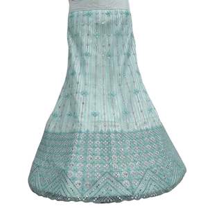 Hecho a mano Red pesada Invierno Verano Lehenga Choli Espejo Hilo Trabajo Estilo moderno Nupcial Boda Fiesta Desgaste Hasta el suelo - Product Image 5