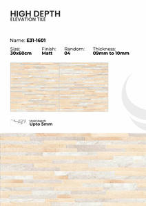 Azulejos de Porcelana para Exteriores de 300x600 mm, Revestimiento de Fachadas de Edificios - Product Image 2