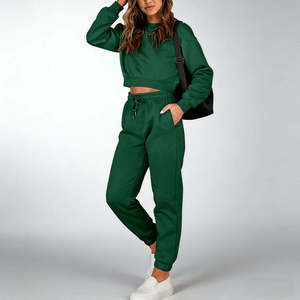 Conjunto Deportivo de 2 Piezas de Algodón 100% de Primera Calidad, Ropa Deportiva para Mujer, Chaqueta con Cremallera y Pantalones Jogger Azules - Product Image 5