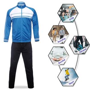 Logotipo de impresión personalizada Nuevo traje deportivo informal para hombres Dos piezas Cremallera Sudadera con capucha Pantalones Ropa deportiva Hombres Chándal - Product Image 4