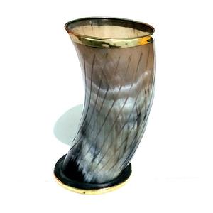 Verre à liqueur en corne de buffle fini naturel Vente en gros d'exportateur Conception polie personnalisée Tasse à boire de bière Agate - Product Image 2