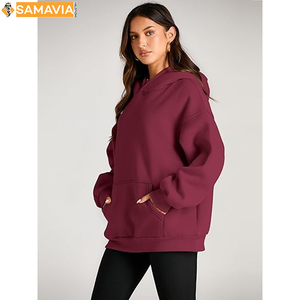 Ensemble 2 pièces à épaules tombantes pantalon de jogging Sweat-shirt avec pantalon de survêtement Sweat à capuche vierge surdimensionné - Product Image 3