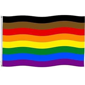 USA TOP FLAGSINC Pack de 10 drapeaux Philadelphia Rainbow Pride 3x5 pieds, drapeaux Gay Pride résistants pour l'extérieur, couleurs vives, marron, noir - Product Image 6