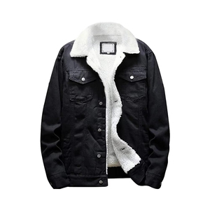 OEM Mens Fleece <b>Lined</b> Denim Jacket Winter <b>Sherpa</b> Jean Jacket Casual Streetwear Fashion Wholesale Supplier - Product Image 1