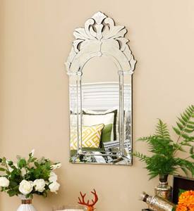 Espejos Espejo cuadrado montado en la pared, decoración de espejo veneciano para la sala de estar - Product Image 2