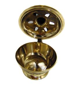 Quemador de carbón con mango de latón y tapa tallada, ideal para Resina aromática y uso de fragancias para el hogar - Product Image 6