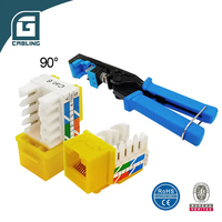 Conector Modular de Red Gcabling 8P8C Cat 5e 6 6a, Conector Ethernet Cat5e Cat6 Cat6a, Módulo Jack RJ45 Keystone Jack