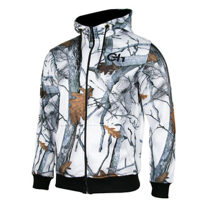 Sudadera con Capucha y Cremallera de Forro Polar, Impresión Digital de Alta Calidad, Bolsillo Tipo Canguro con Camuflaje - Product Image 1