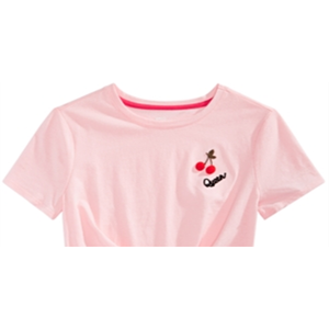 เสื้อยืดผู้หญิง Epic Threads รุ่น Cherry Twist Front สีชมพู สำหรับสาวไซส์ใหญ่ ทรงเข้ารูป ระบายอากาศได้ดี ตกแต่งด้วยลายปัก ไซส์ L - Product Image 2