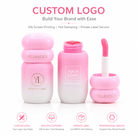 Tube de gloss à lèvres Mochi dégradé rose raisin, forme gourde mate, avec logo personnalisé, pour marque privée, vente en gros, fournisseur de maquillage OEM