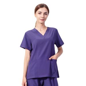 Ropa médica de moda Estiramiento Venta al por mayor Manga corta Uniformes Lavable Tela suave Enfermera Scrubs Hospital Uniforme - Product Image 2