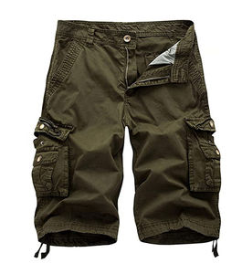 Personalizado al por mayor 2025 verano Slim Fit algodón Multi bolsillos hombres Cargo pantalones cortos moda Casual pantalones cortos precio razonable OEM - Product Image 1