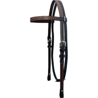 Headstall Berkualitas Tinggi Model Barat dengan Pelapis Kepala yang Lembut untuk Kenyamanan Ekstra, Dapat Dikustomisasi, Headstall Berkualitas Tinggi Model Barat dari Kulit Asli yang Dikepang