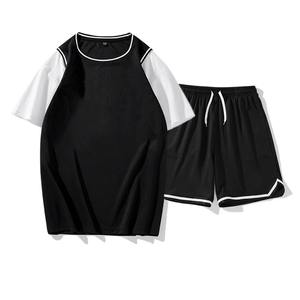 Uniforme de Baloncesto para Hombre, Conjunto Deportivo de Secado Rápido de Seda de Hielo, Camiseta y Pantalones Cortos de Color Sólido, Versión Pública, Talla Grande - Product Image 2