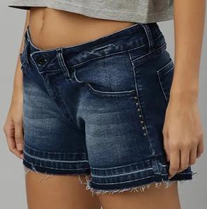 Shorts en jean pour hommes de haute qualité, best-seller, fermeture à boutons, shorts en jean booty, été, lavage personnalisé, 100% coton, personnalisable - Product Image 5