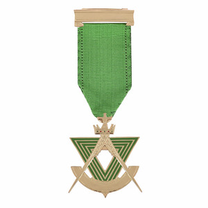 Masónico Regalia Seleccionar Grado Cinta Verde Metal Joyas - Product Image 1