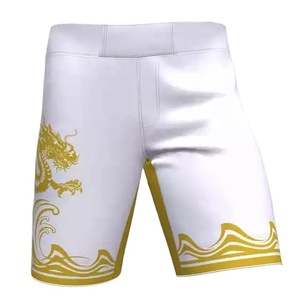 Shorts de boxe MMA Muay Thai pour hommes personnalisables de qualité supérieure, en spandex/polyester, respirants, légers, à séchage rapide, coupe ajustée - Product Image 1