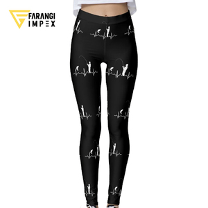 Leggings longs taille haute pour femme, personnalisés, haut de gamme, pour l'extérieur, imprimé plumes noir et blanc, extensibles, tricotés, décontractés, toutes saisons 2026 - Product Image 5