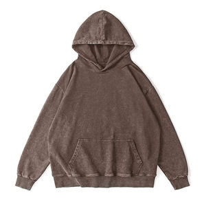 2025 invierno cálido ligero de gran tamaño con capucha al por mayor diseño de lavado ácido al por mayor anti-pilling transpirable sudaderas con capucha para mujer - Product Image 4