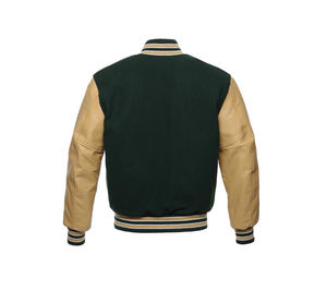 Meilleure qualité veste d'hiver pour hommes nouvelle veste universitaire avec corps en laine véritable et cuir CollegeBaseballjacket pour hommes - Product Image 4