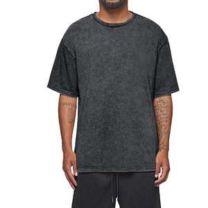 T-shirts pour hommes à épaules tombantes, dernier design, effet délavé, 100% coton, qualité supérieure, fabriqués avec de bons matériaux - Product Image 5