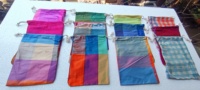 Sac à cordon personnalisé pour filles en soie recyclée, style dobby ripstop, motif imprimé, uni, léger, résistant à l'eau, 100D