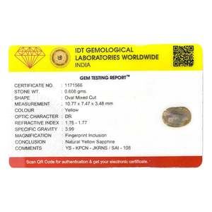 Zafiro Amarillo Natural - 3.04 Quilates, Corte Esmeralda Ovalado y Marquesa, con Tonos Rojo Marrón y Rosa, Tratado Térmicamente - Product Image 4