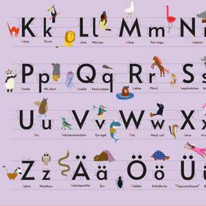 Tapis de bureau violet avec alphabet pour enfants, 60 x 40 cm, matériel éducatif - Product Image 4