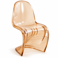 Chaise de salle à manger en acrylique de style nordique, mobilier de maison avec dossier créatif, chaise de beauté tendance sur internet