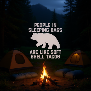 Sacs de couchage promotionnels à manches longues en softshell, design Tacos, pour le camping, type débardeur et t-shirt - Product Image 1