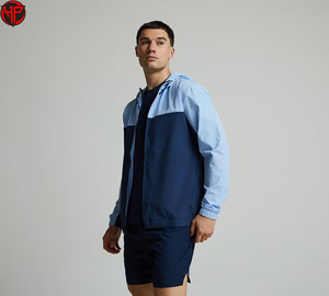 Veste coupe-vent de course à pied pour homme à capuche personnalisée pour l'automne, imperméable, pour la randonnée en plein air, veste de sport coupe-vent pour homme - Product Image 4