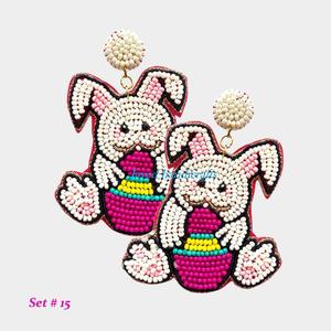 Tonos del atardecer: Colección de pendientes bordados vibrantes Hilos de baile: Pendientes bohemios coloridos Alma gitana: Multicolor hecho a mano - Product Image 6